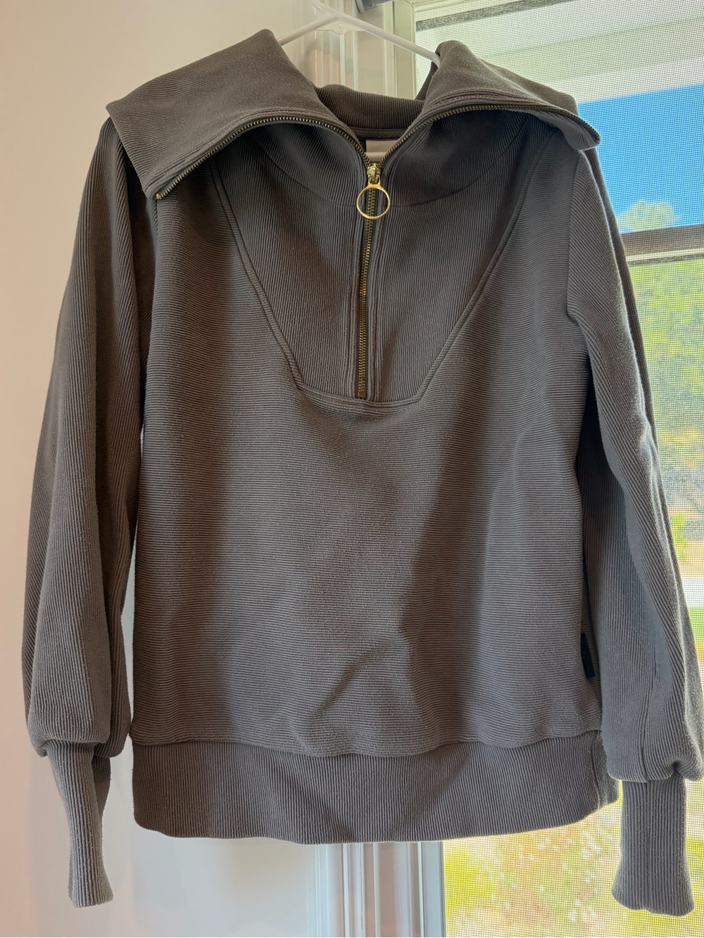Varley Vine Half-Zip Pullover with Gold Ring Zipper